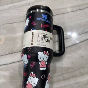 Stanley Black Tumbler with Hello Kitty Design